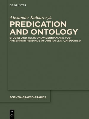 cover image of Predication and Ontology